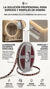 Cinta LED 110 V luz cálida rollo de 5 metros — imagen 3