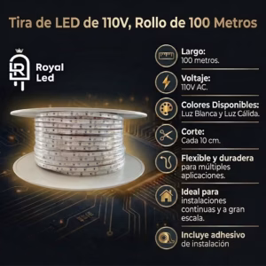 Cinta LED 110 V rollo de 100 metros — imagen 2