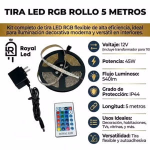 Cinta LED RGB rollo 5 metros — imagen 2
