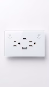 Enchufe de pared inteligente 10 A 110-240 V doble canal blanco