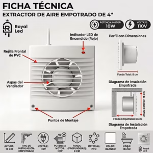 Extractor de aire 4 pulgadas — imagen 2