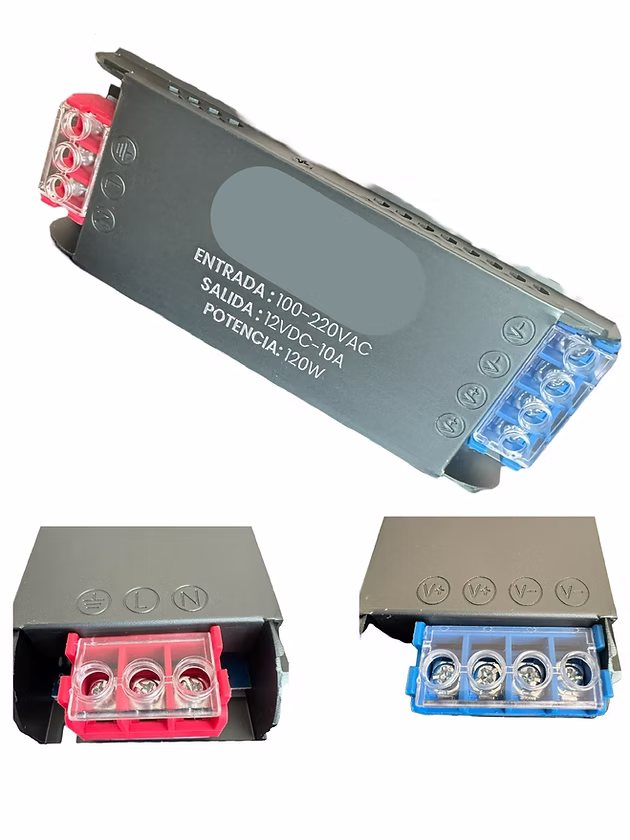 Fuente de poder metálica 12 V 10 A