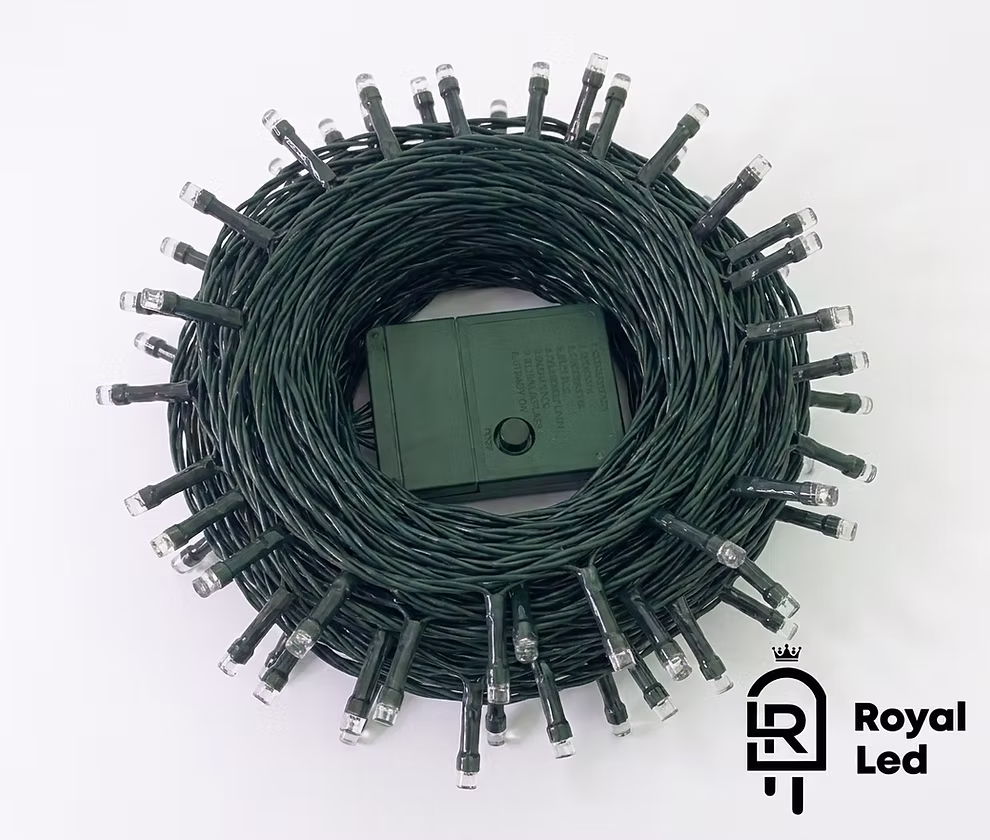 Luz de navidad lineal 23 metros 300 LED cable verde