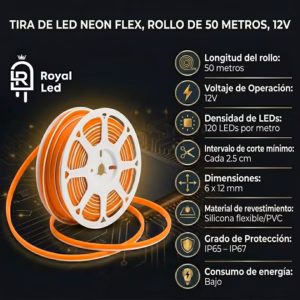 Neón LED flex 12 V rollo de 50 metros — imagen 2