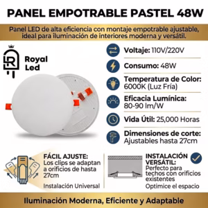 Panel incrustar pastel 48 W — imagen 2