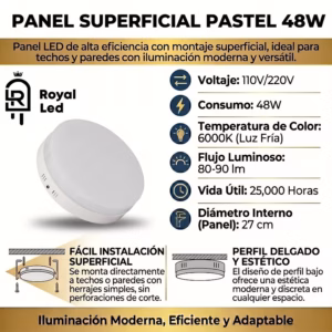 Panel sobreponer pastel 48 W — imagen 2