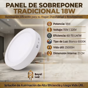 Panel sobreponer tradicional 18 W — imagen 2