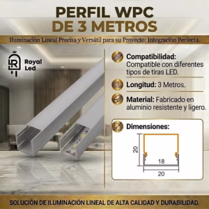 Perfil WPC sobreponer 3 metros — imagen 2