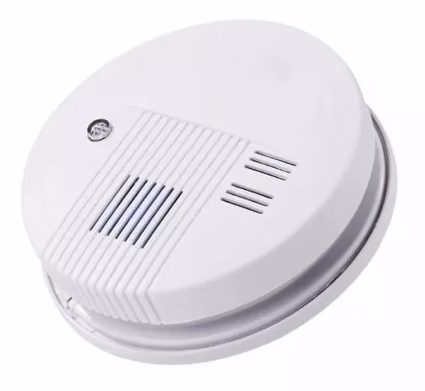 Sensor detector de humo con alarma y batería de 9 V